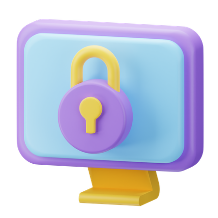 Computer Security  3D Icon