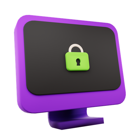 Computer Security  3D Icon