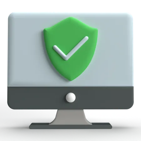 Computer Security  3D Icon