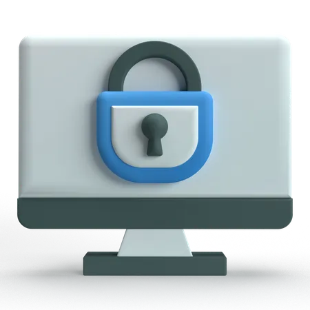 Computer Security  3D Icon