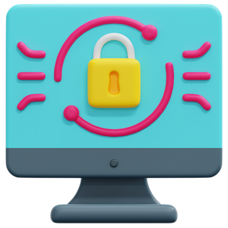 Computer Security  3D Icon