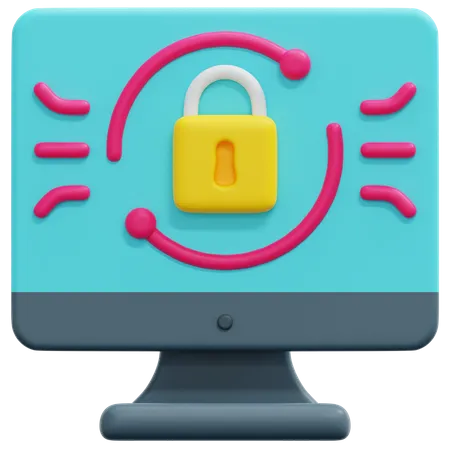 Computer Security  3D Icon