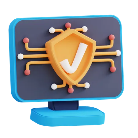 Computer Security  3D Icon