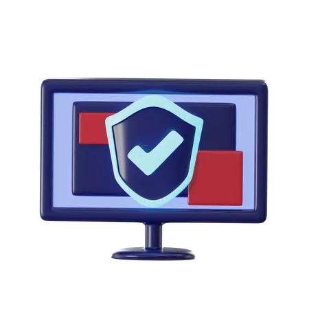 Computer Security  3D Icon