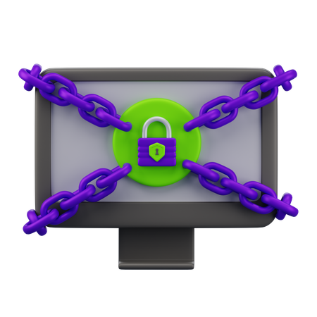 Computer Security  3D Icon