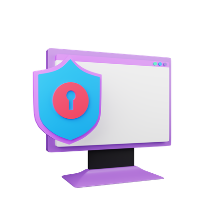 Computer Security  3D Icon