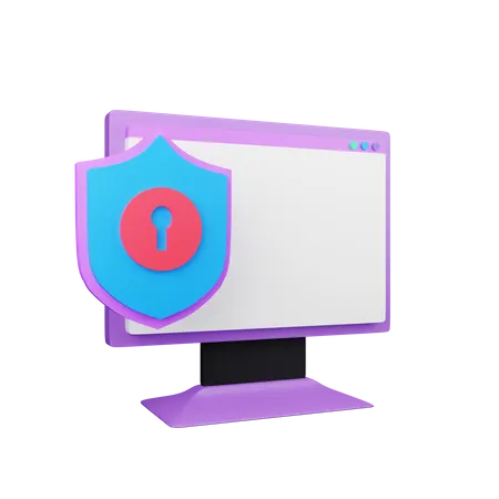 Computer Security  3D Icon