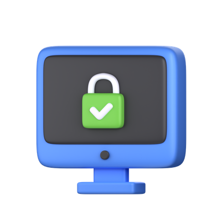 Computer Security  3D Icon