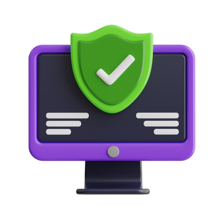 Computer Security  3D Icon