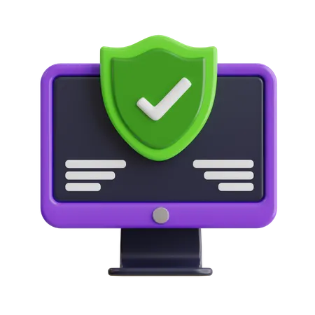 Computer Security  3D Icon