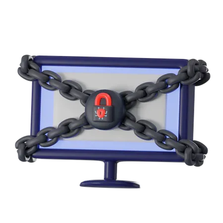 Computer Security  3D Icon