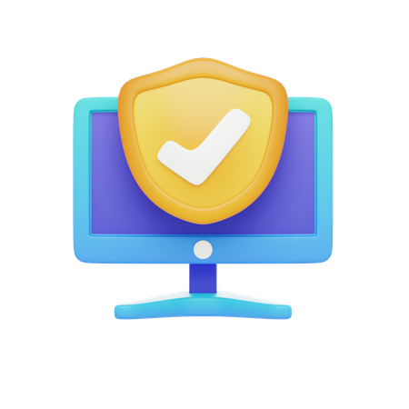 Computer Security  3D Icon