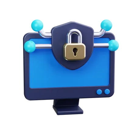 Computer security  3D Icon