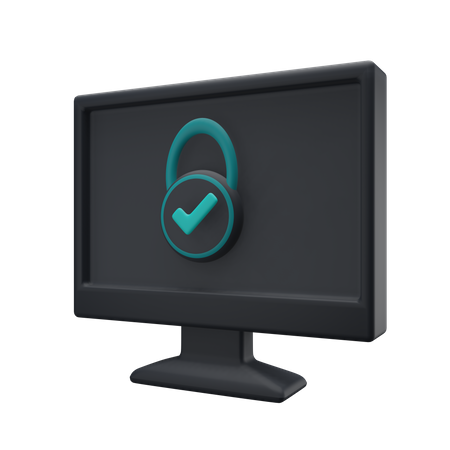 Computer Security  3D Icon
