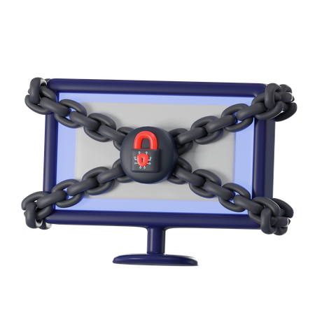Computer Security  3D Icon