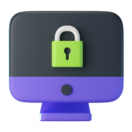 Computer Security 3D Icon