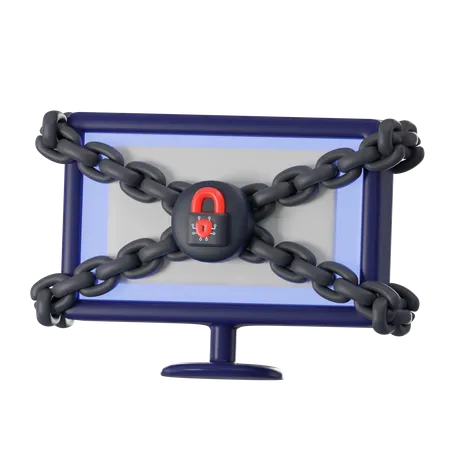 3 D Render Cyber Security Safeguarding Your Privacy And Personal Information 3D Icon