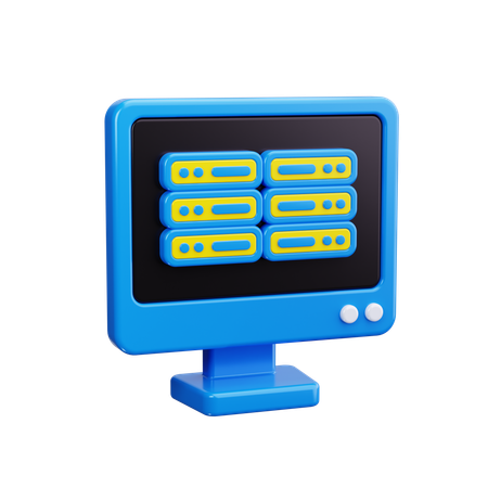 컴퓨터 서버  3D Icon