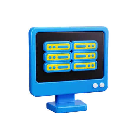 컴퓨터 서버  3D Icon