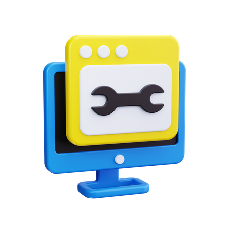 Computer Service  3D Icon