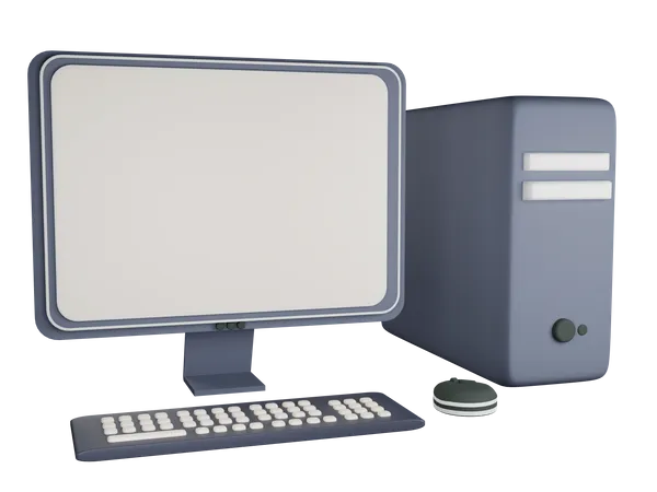 Computer Set 3D Illustration
