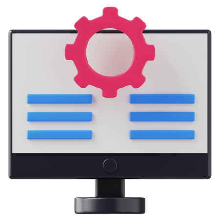 Computer Setting  3D Icon