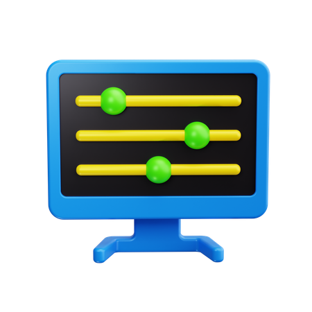 Computer Setting  3D Icon