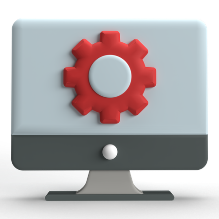 Computer Setting  3D Icon