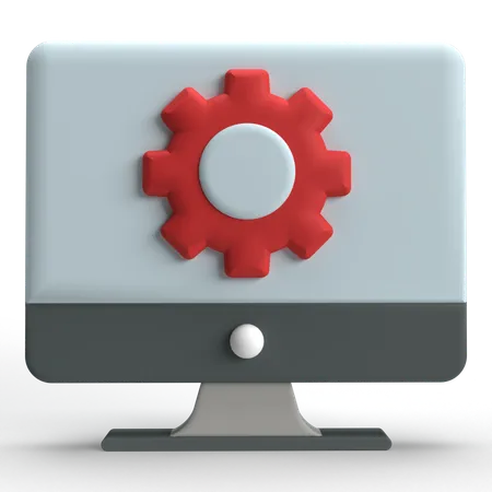 Computer Setting  3D Icon