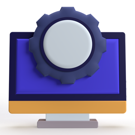 Computer Setting  3D Icon