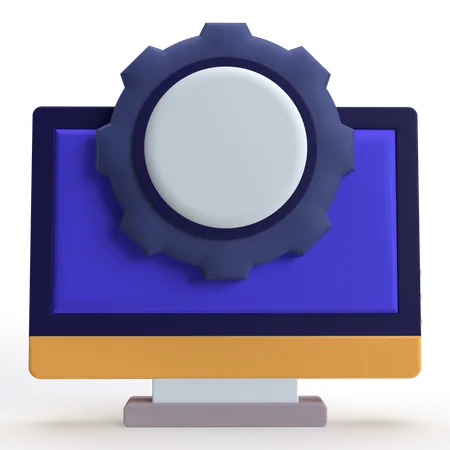 Computer Setting  3D Icon