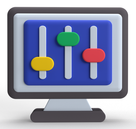 Computer Setting  3D Icon