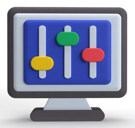 Computer Setting  3D Icon