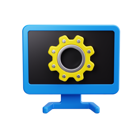 Computer Setting  3D Icon