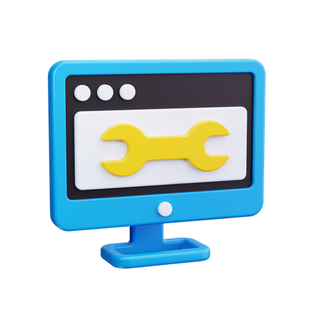 Computer Setting  3D Icon
