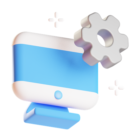 Computer Setting  3D Icon