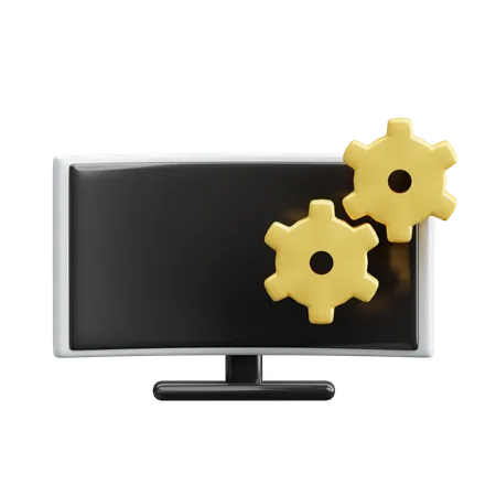 Computer Setting  3D Illustration