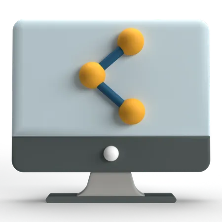 Computer Share  3D Icon