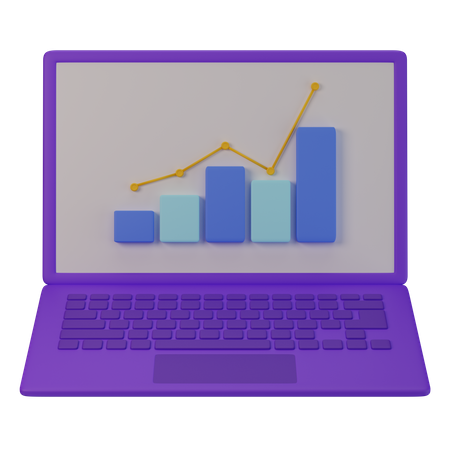 Computer Statistic  3D Illustration