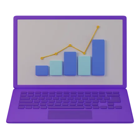 Computer Statistic  3D Illustration