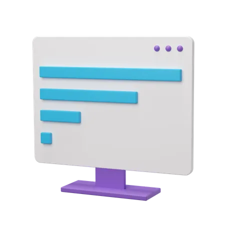 Computer Stats  3D Icon