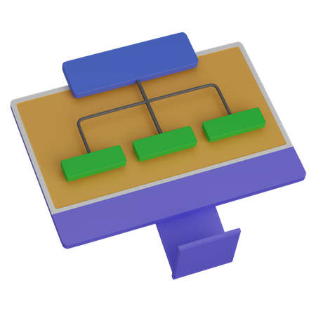 Computer structure  3D Icon