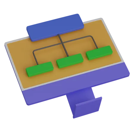 Computer structure  3D Icon