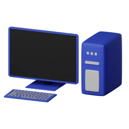 Computer System  3D Icon