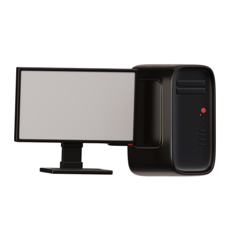 Computer System  3D Icon