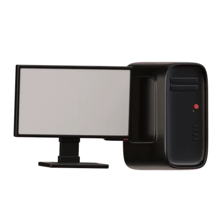 Computer System  3D Icon