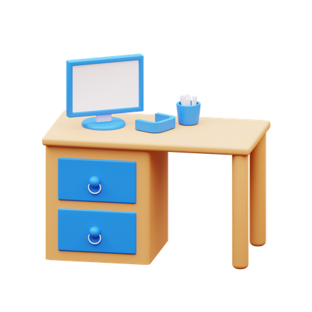 Computer Table  3D Icon