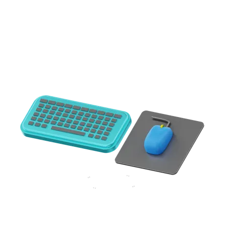 Computertastatur und -maus  3D Icon