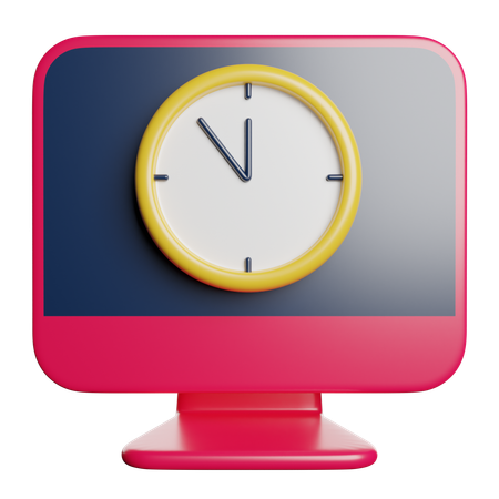 Computer Time  3D Icon