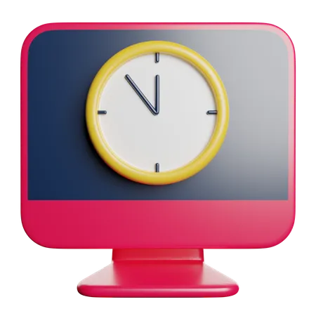 Computer Time  3D Icon